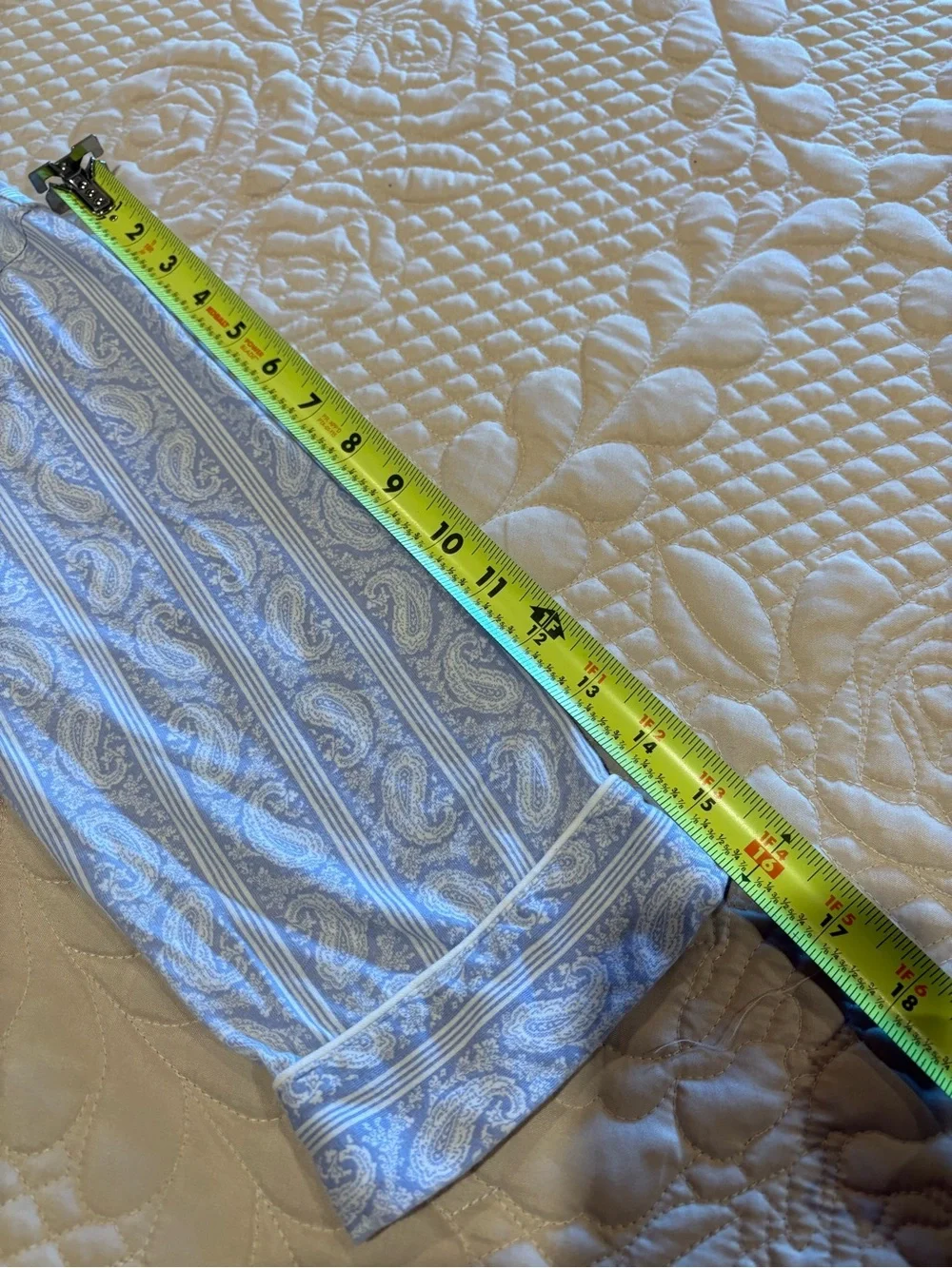 Lauren Ralph Lauren Blue and White Paisley Sleep Shirt women’s M